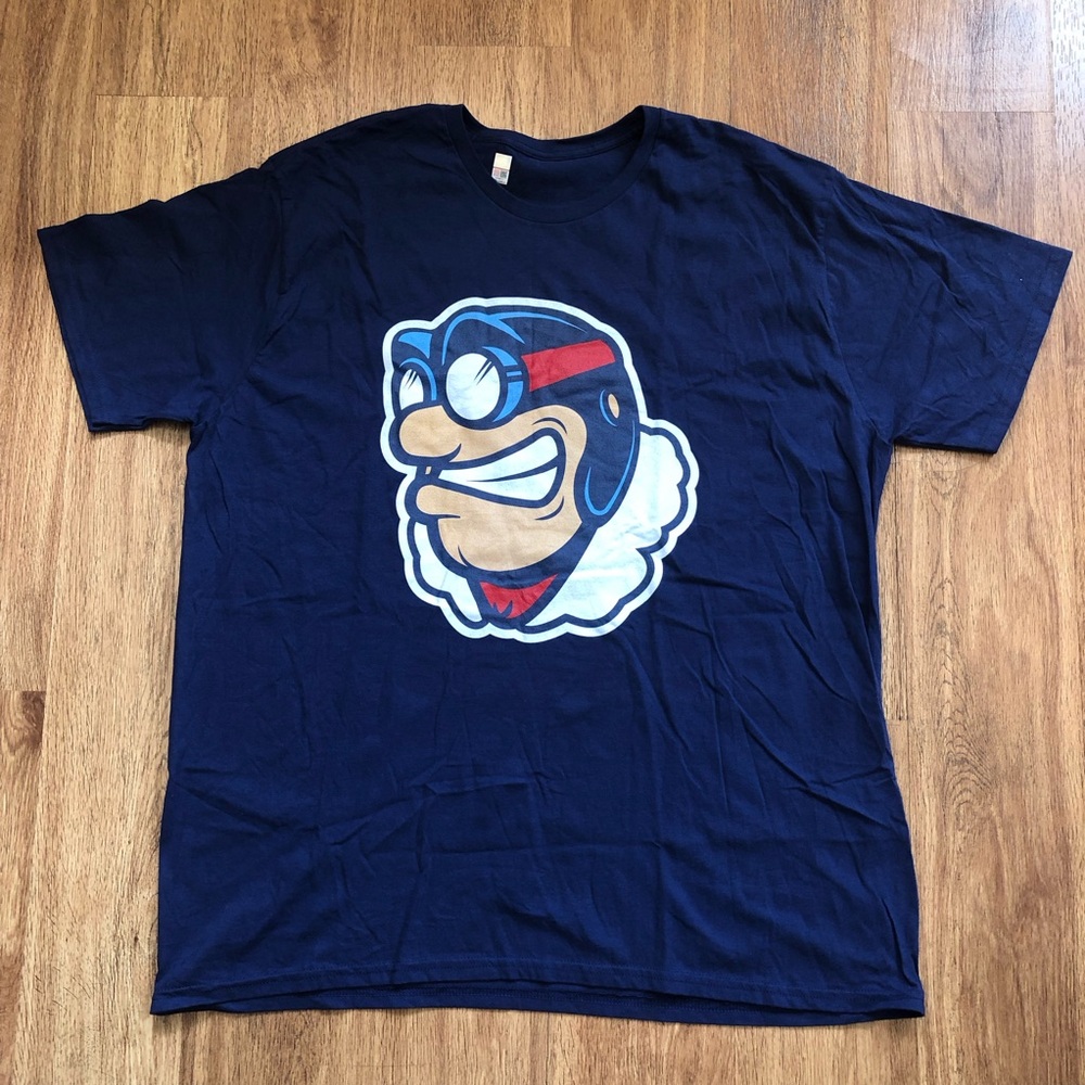NWOT Dayton Rudy Flyer Icon Logo Shirt, Blue size 2XL